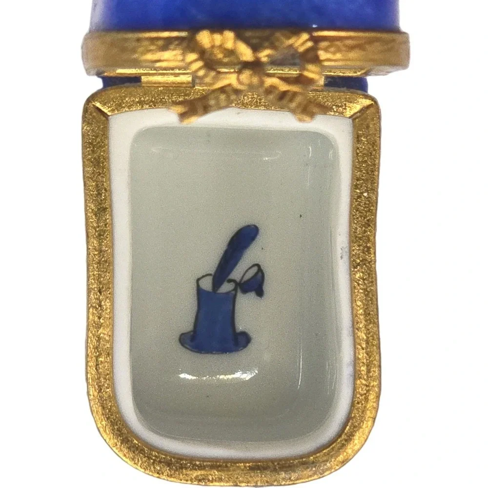 Vintage Limoges Peint Main Moby Dick Book Trinket Box